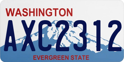 WA license plate AXC2312