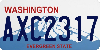WA license plate AXC2317