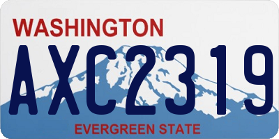 WA license plate AXC2319