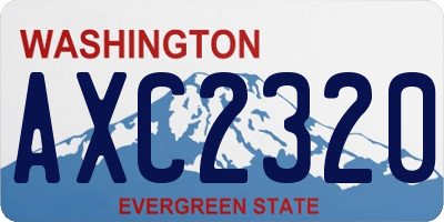 WA license plate AXC2320