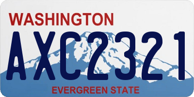 WA license plate AXC2321