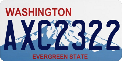 WA license plate AXC2322