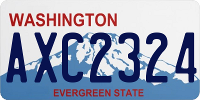 WA license plate AXC2324