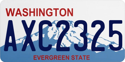 WA license plate AXC2325