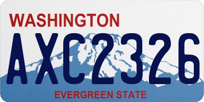 WA license plate AXC2326