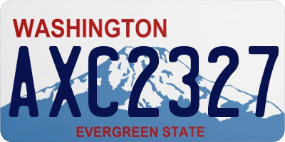 WA license plate AXC2327