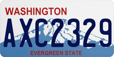 WA license plate AXC2329