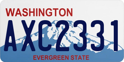 WA license plate AXC2331