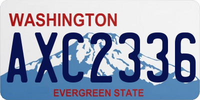 WA license plate AXC2336