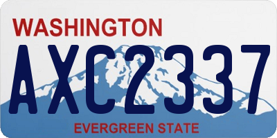 WA license plate AXC2337