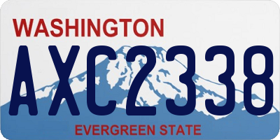 WA license plate AXC2338