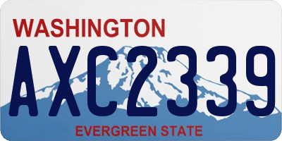 WA license plate AXC2339