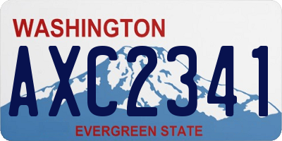 WA license plate AXC2341