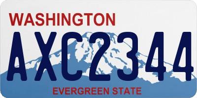 WA license plate AXC2344