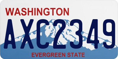 WA license plate AXC2349