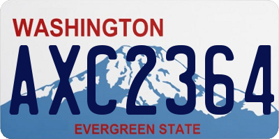 WA license plate AXC2364