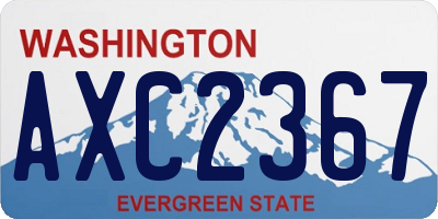 WA license plate AXC2367
