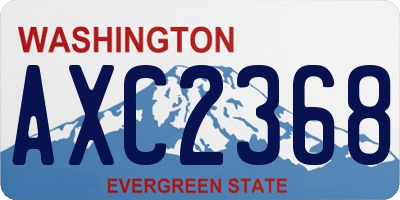 WA license plate AXC2368