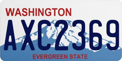 WA license plate AXC2369