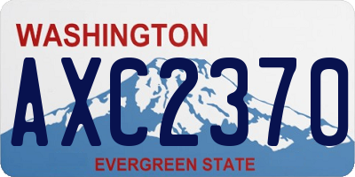 WA license plate AXC2370