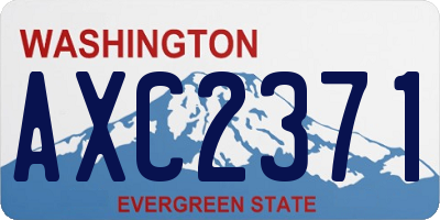 WA license plate AXC2371