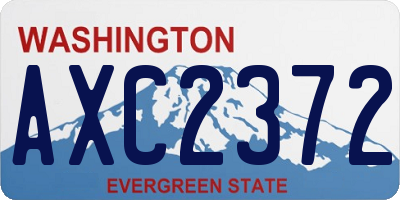 WA license plate AXC2372
