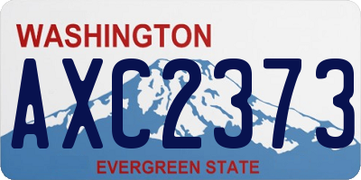 WA license plate AXC2373