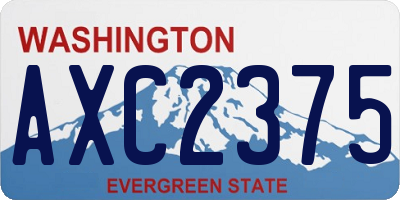 WA license plate AXC2375