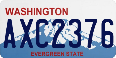 WA license plate AXC2376