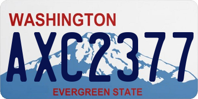 WA license plate AXC2377
