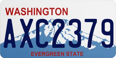 WA license plate AXC2379