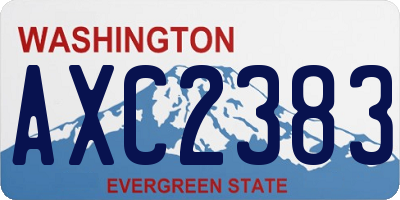 WA license plate AXC2383