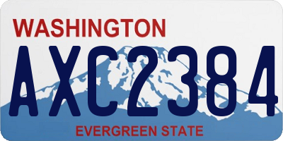 WA license plate AXC2384