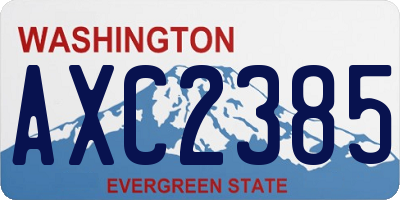 WA license plate AXC2385