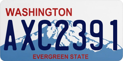 WA license plate AXC2391