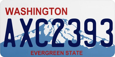 WA license plate AXC2393