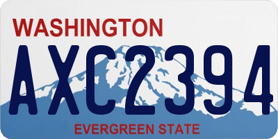 WA license plate AXC2394