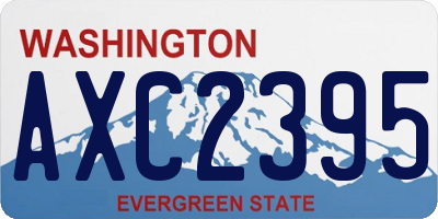 WA license plate AXC2395