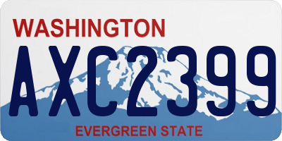 WA license plate AXC2399