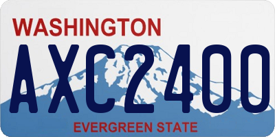 WA license plate AXC2400