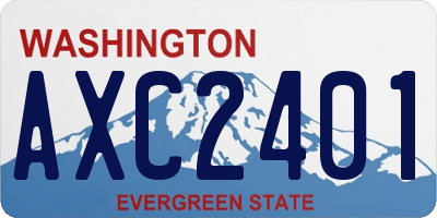 WA license plate AXC2401