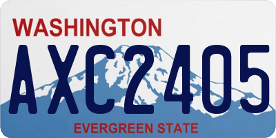 WA license plate AXC2405