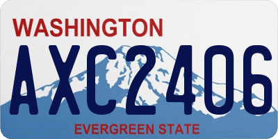 WA license plate AXC2406