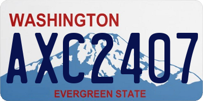 WA license plate AXC2407