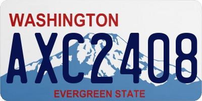 WA license plate AXC2408