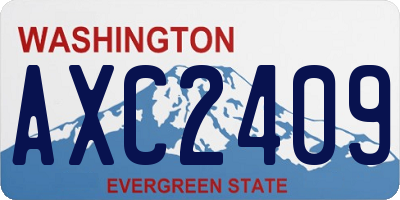 WA license plate AXC2409