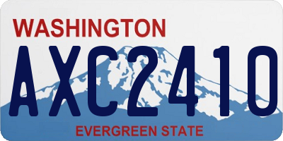 WA license plate AXC2410
