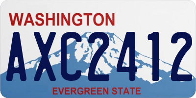 WA license plate AXC2412