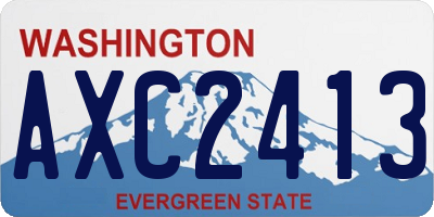 WA license plate AXC2413