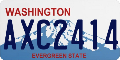 WA license plate AXC2414